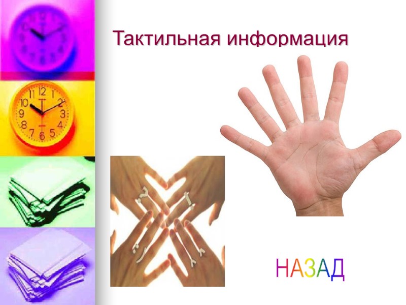 Тактильная информация НАЗАД